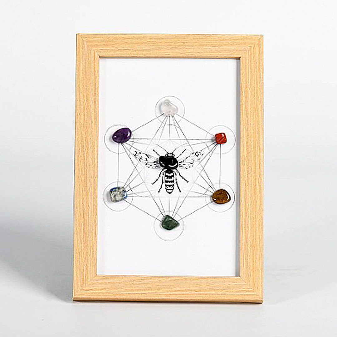 Metatron Hexagonal Rough Crystal Photo Frame