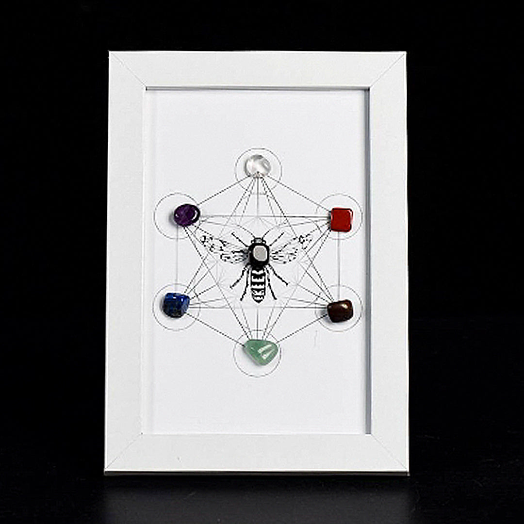 Metatron Hexagonal Rough Crystal Photo Frame