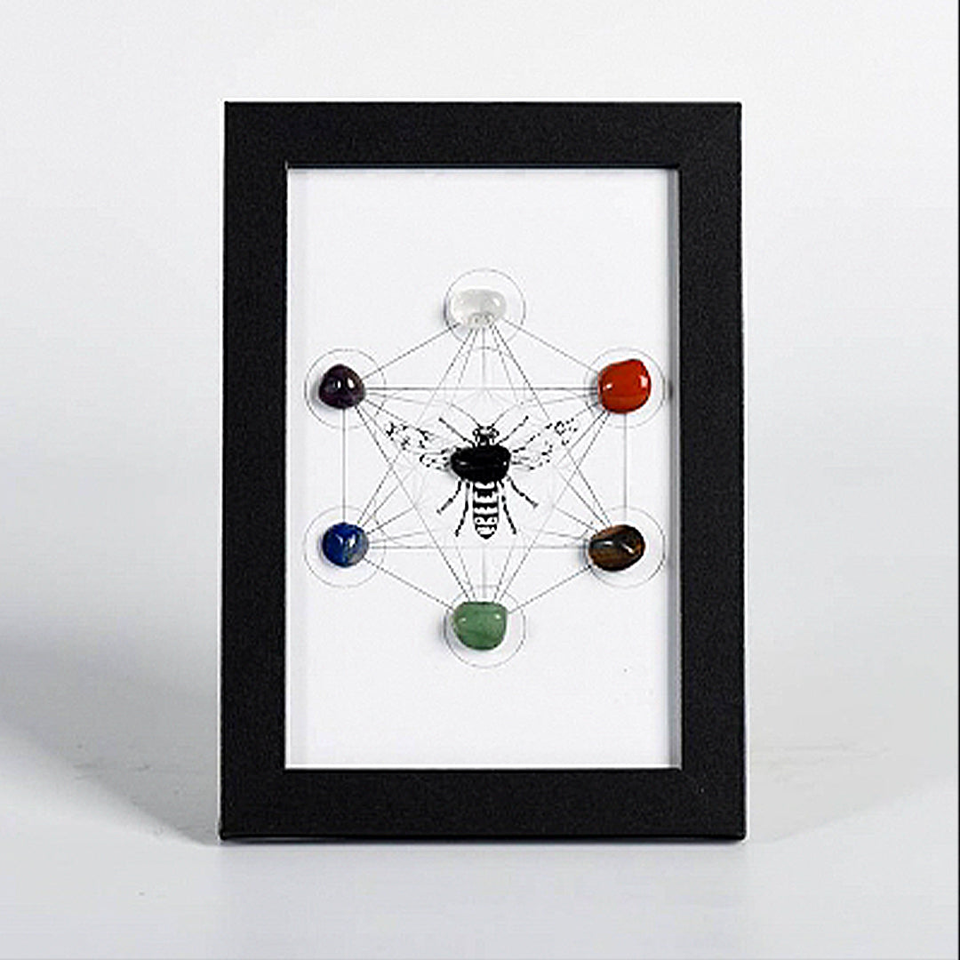 Metatron Hexagonal Rough Crystal Photo Frame