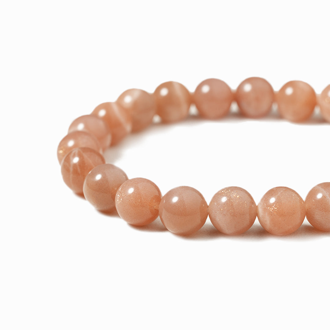 Sunstone Gemstone Beaded Bracelet
