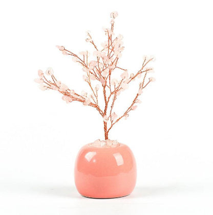 Jar-shaped crystal tree ornaments