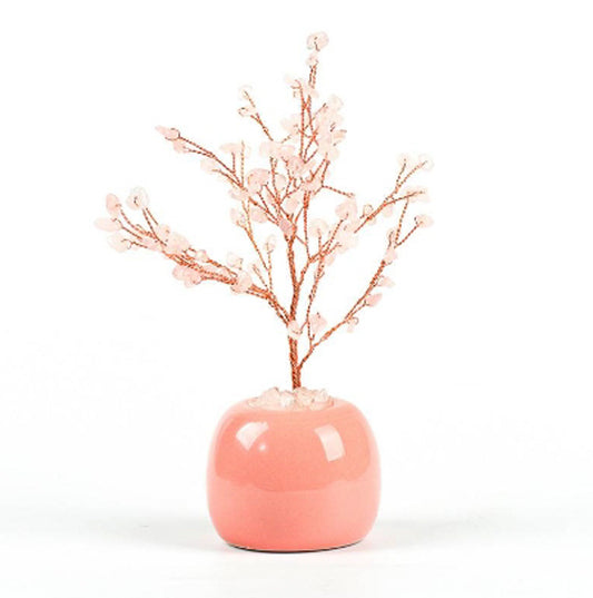 Jar-shaped crystal tree ornaments