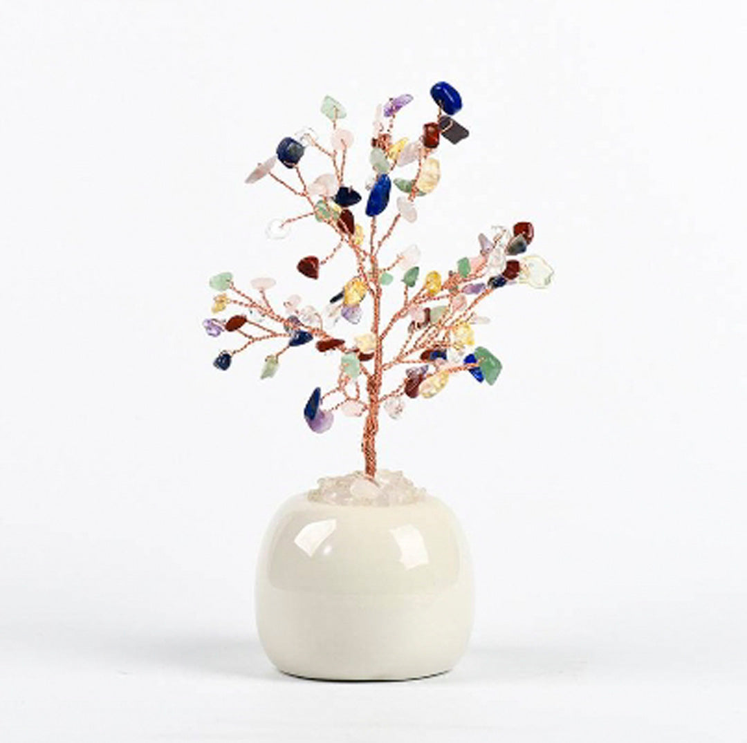 Jar-shaped crystal tree ornaments