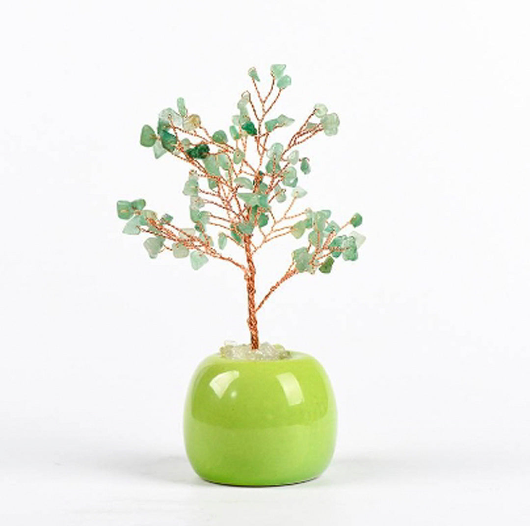 Jar-shaped crystal tree ornaments