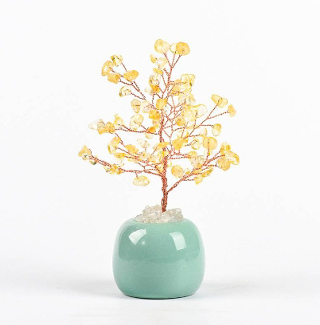 Jar-shaped crystal tree ornaments