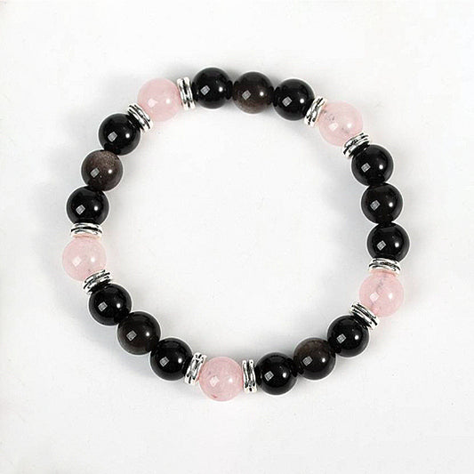 Obsidian With Stone Bracelet