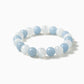 Elegant White Gypsum and Angelite Gem Bracelet