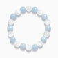 Elegant White Gypsum and Angelite Gem Bracelet