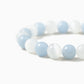 Elegant White Gypsum and Angelite Gem Bracelet