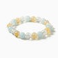 Elegant Citrine, White Phantom, and Aquamarine Serenity Bracelet