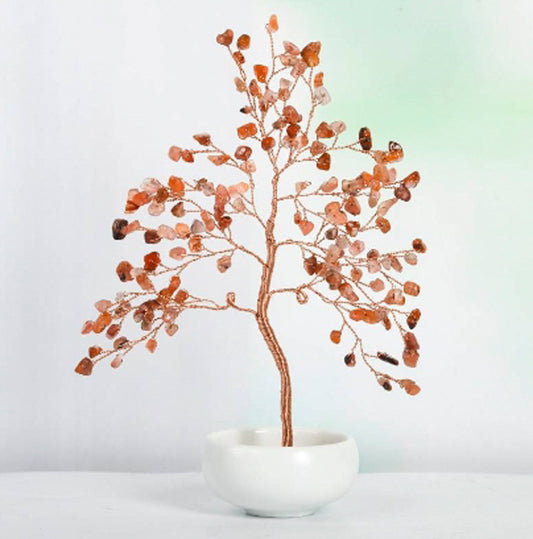 Small white bowl crystal ornament