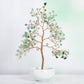 Small white bowl crystal ornament