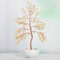 Small white bowl crystal ornament
