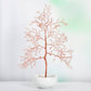 Small white bowl crystal ornament