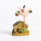 Cottage-shaped crystal tree ornaments