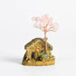 Cottage-shaped crystal tree ornaments