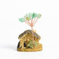 Cottage-shaped crystal tree ornaments