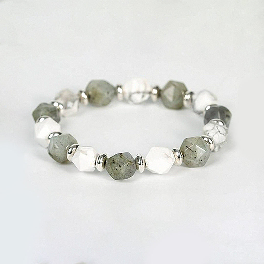 Faceted Double Gemstone Bracelet