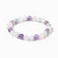 Amethyst Aquamarine Quartz Triple Wives Gemstone Bracelet