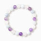 Amethyst Aquamarine Quartz Triple Wives Gemstone Bracelet