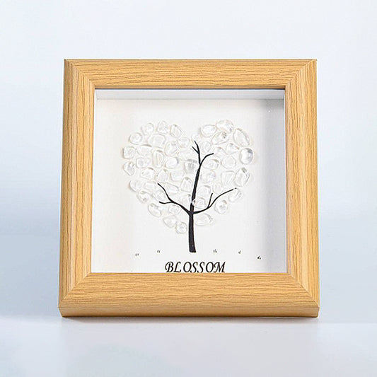 Crystal Stones With Hearts Decorate The Picture Frame