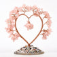 Love agate base crystal tree ornament
