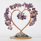 Love agate base crystal tree ornament
