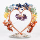 Love agate base crystal tree ornament