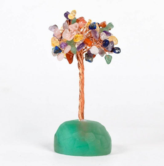 Crystal base colorful gravel crystal tree ornaments