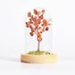 Peridot lawn crystal tree ornaments