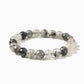 Elegant Obsidian and Black Rutile Serenity Bracelet