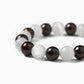 Elegant Garnet and White Gypsum Mineral Bead Bracelet