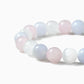 Elegant Selenite, Blue Agate, and Rose Quartz Serenity Bracelet