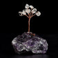 Crystal tree ornament with a base of original stones