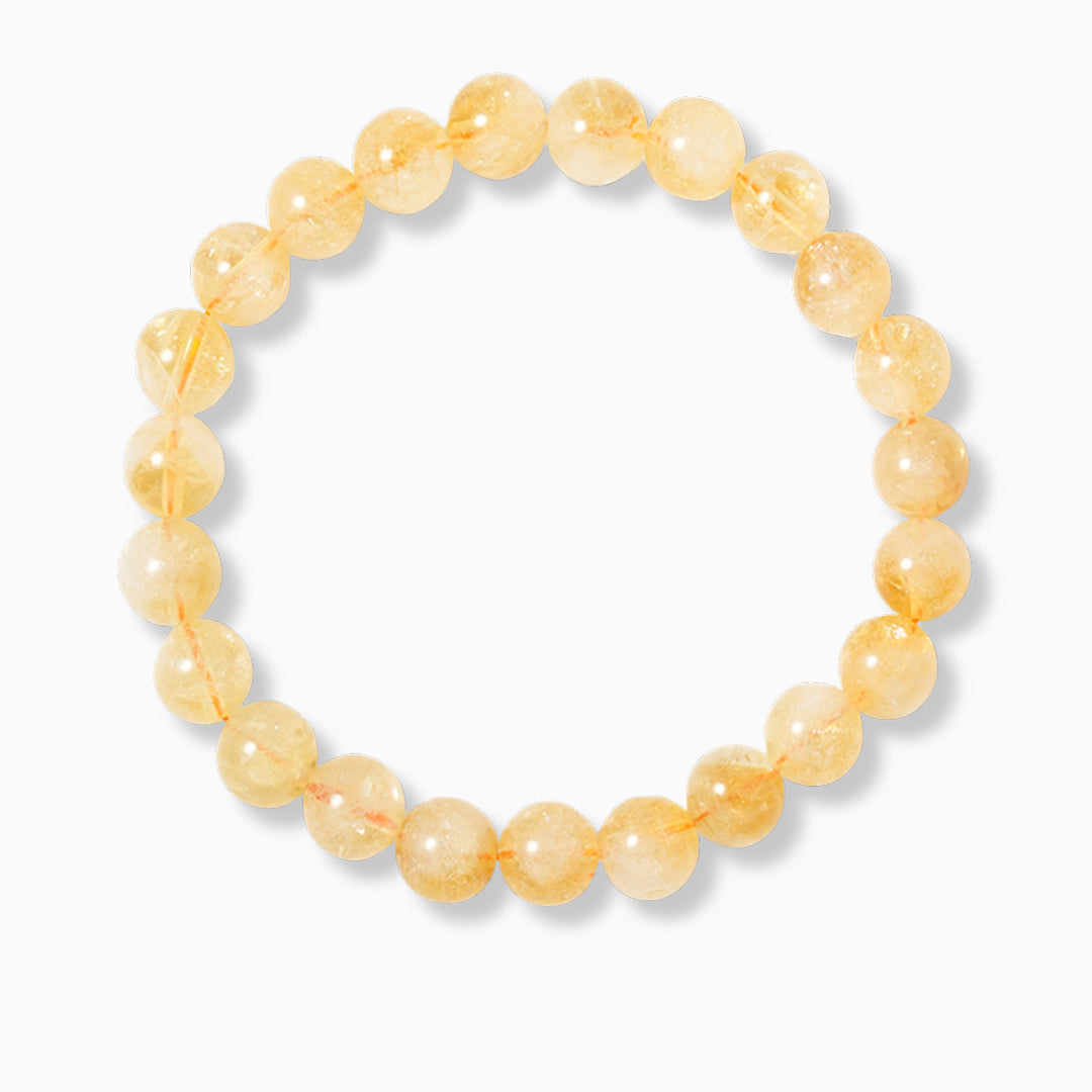 Citrine Gemstone Beaded Bracelet