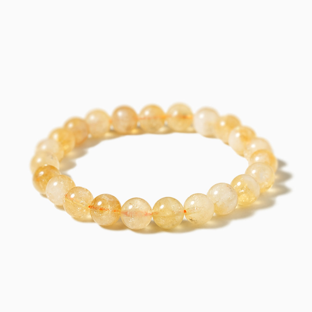 Citrine Gemstone Beaded Bracelet