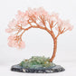 Curved cypress pine agate base crystal tree ornament