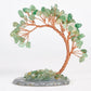 Curved cypress pine agate base crystal tree ornament