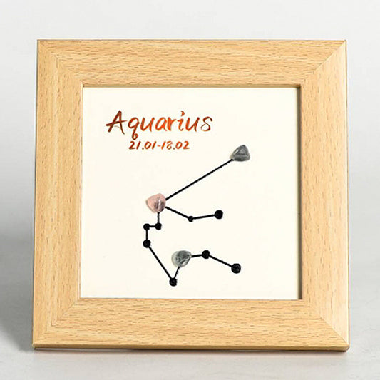Zodiac Sign Crystal Gravel Decorate Picture Frame