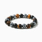 Obsidian, Tourmaline, and Tiger's Eye Gemstone Bracelet