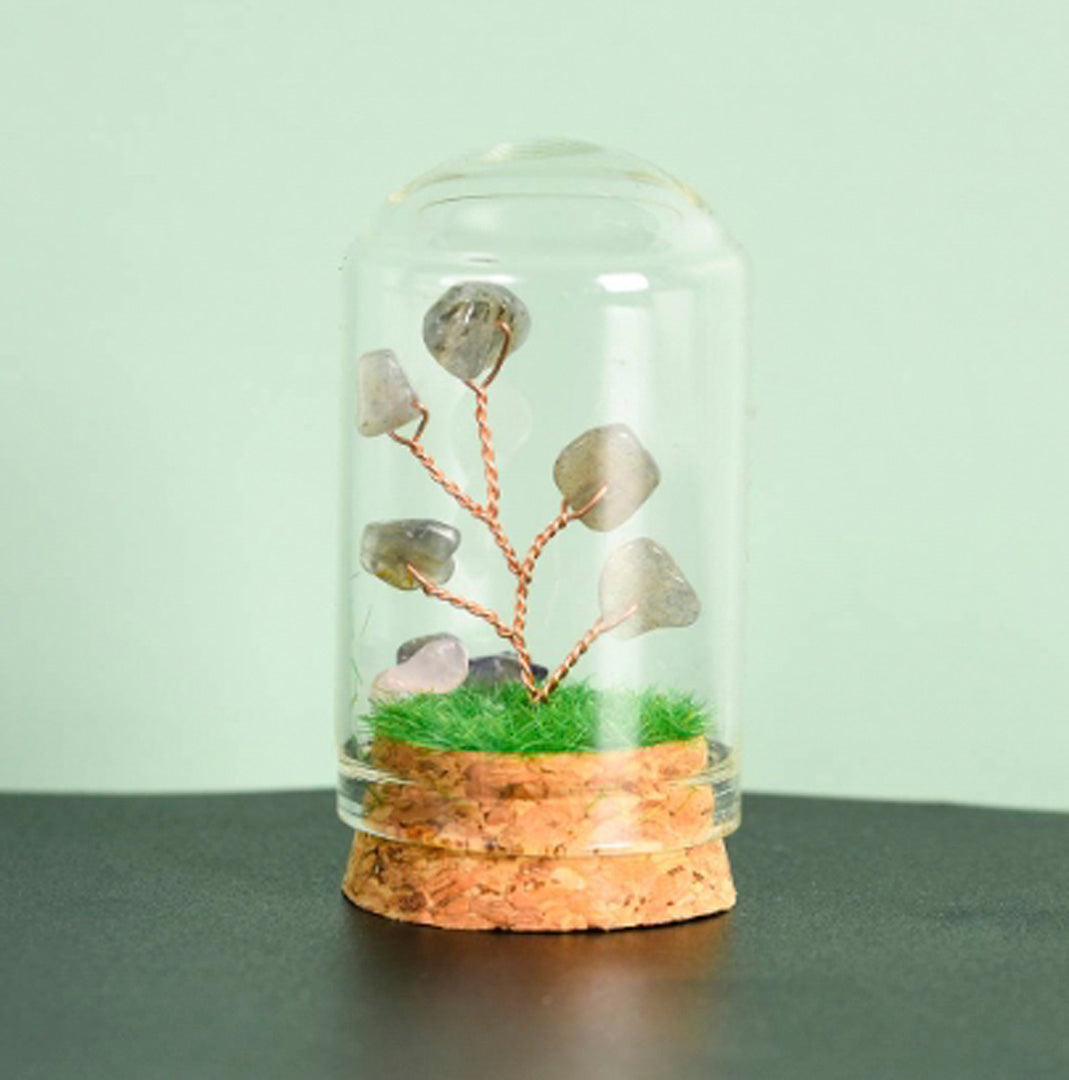 Natural crystal rough glass cover micro landscape crystal tree