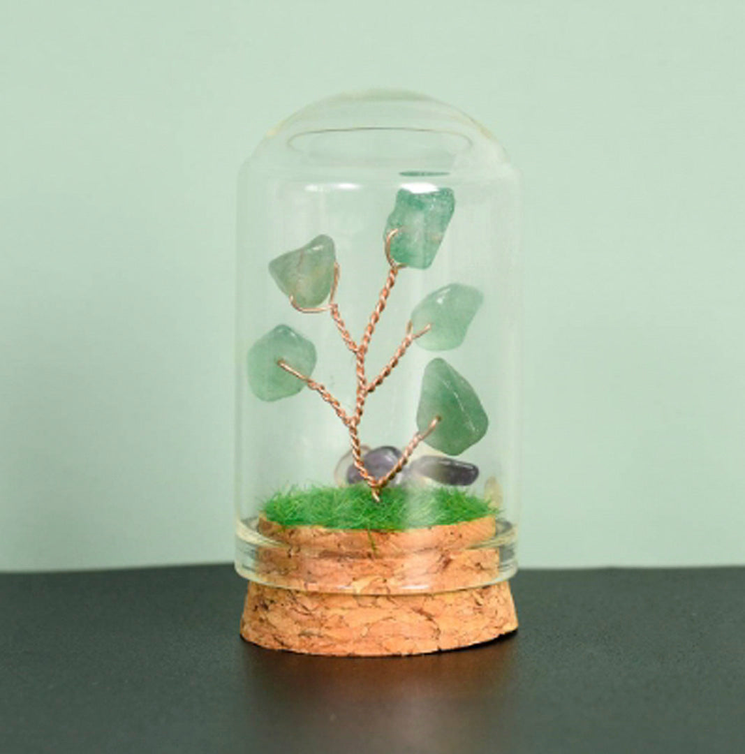 Natural crystal rough glass cover micro landscape crystal tree
