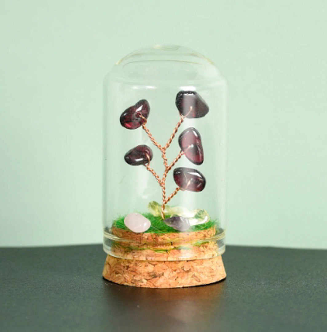 Natural crystal rough glass cover micro landscape crystal tree