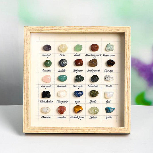 25 Kinds Of Colorful Tumbled Stone Crystal Bare Stone Photo Frame