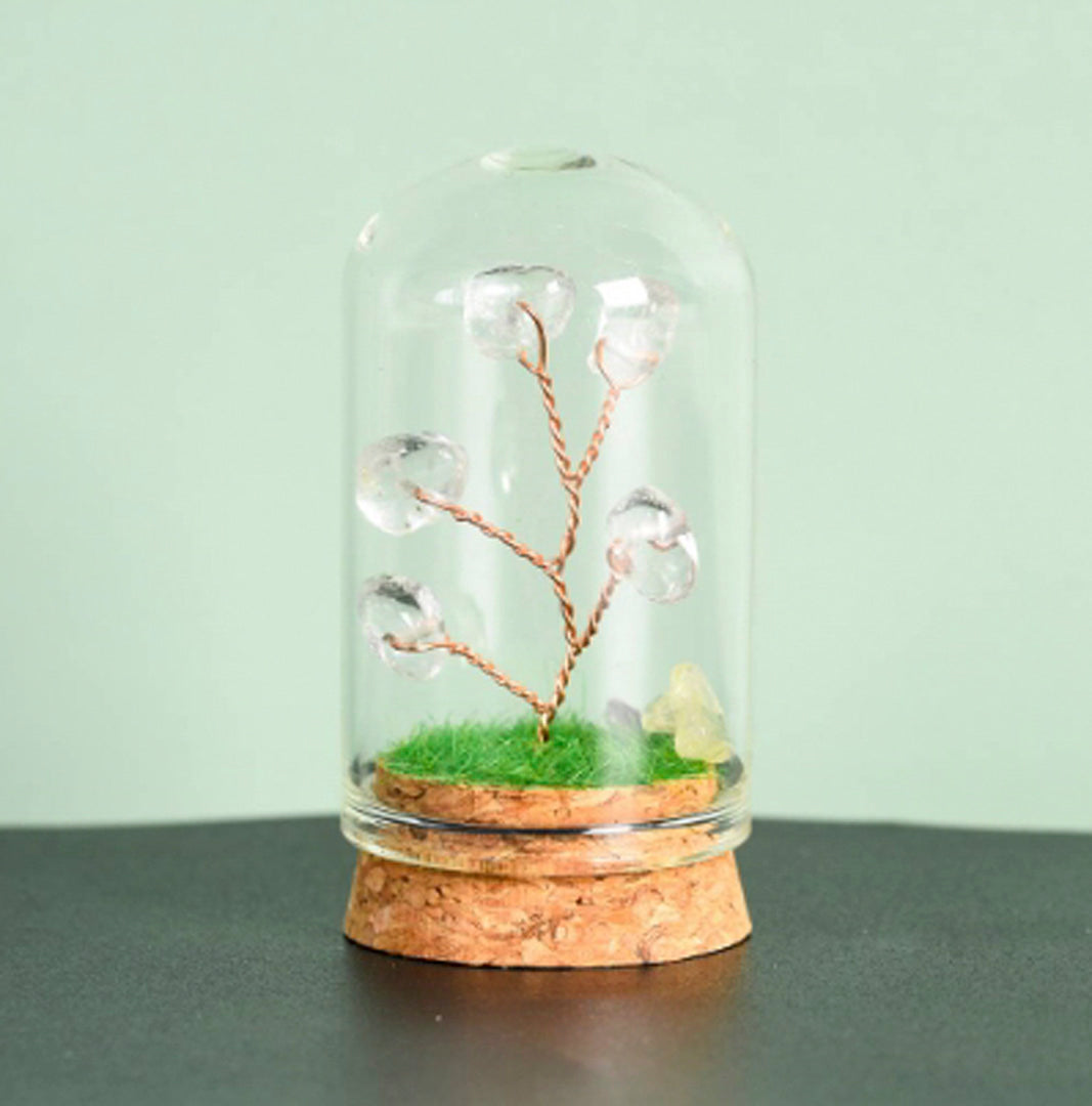 Natural crystal rough glass cover micro landscape crystal tree