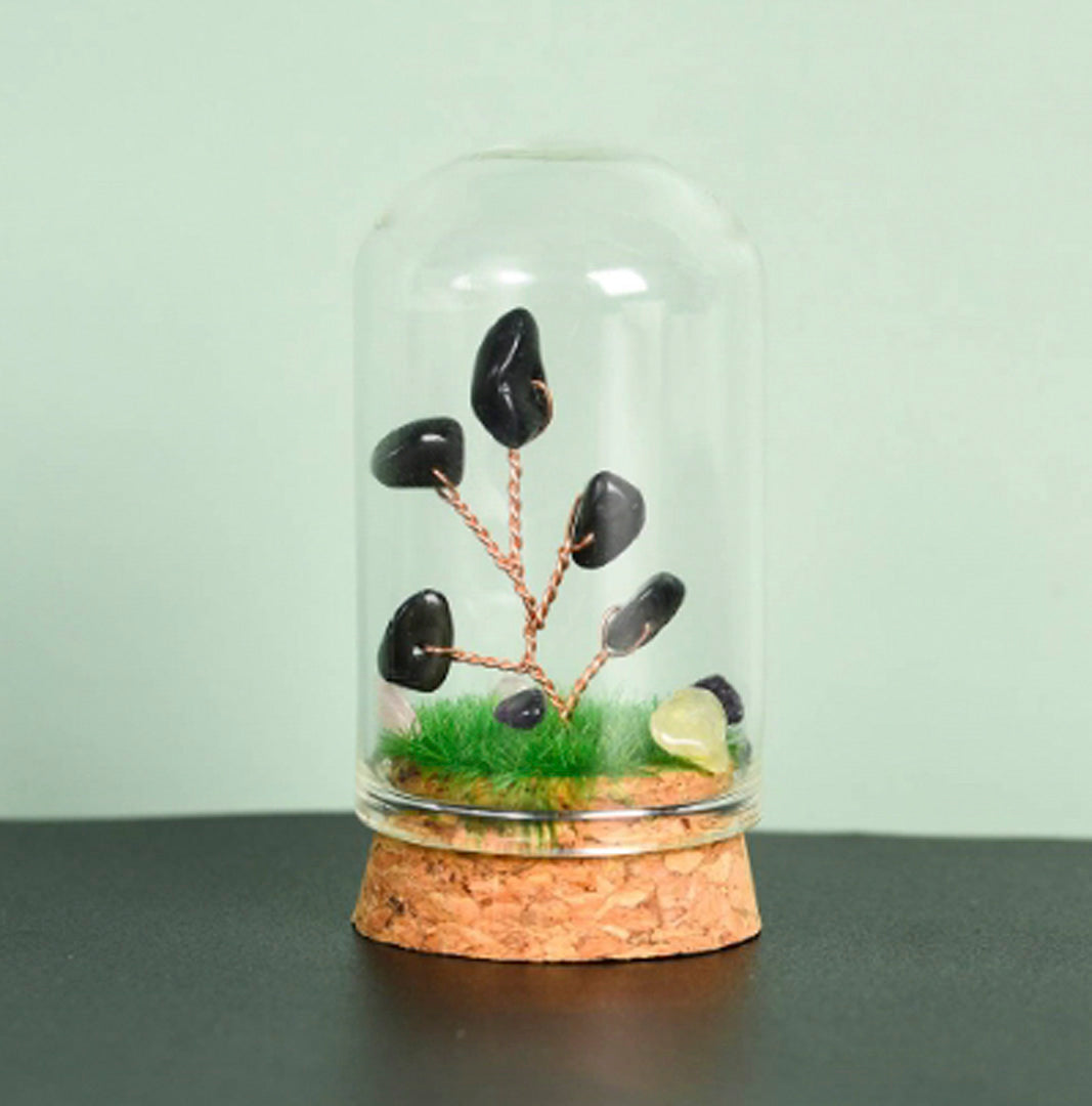 Natural crystal rough glass cover micro landscape crystal tree