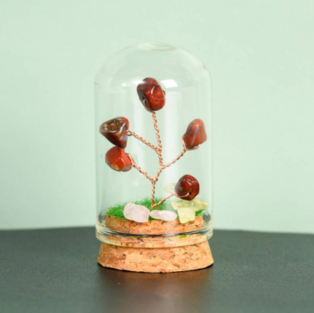 Natural crystal rough glass cover micro landscape crystal tree