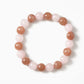 Sunstone and Rose Quartz Crystal Beaded Bracelet