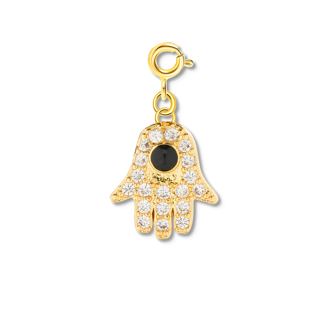 Gleaming Black Hamsa Amulet