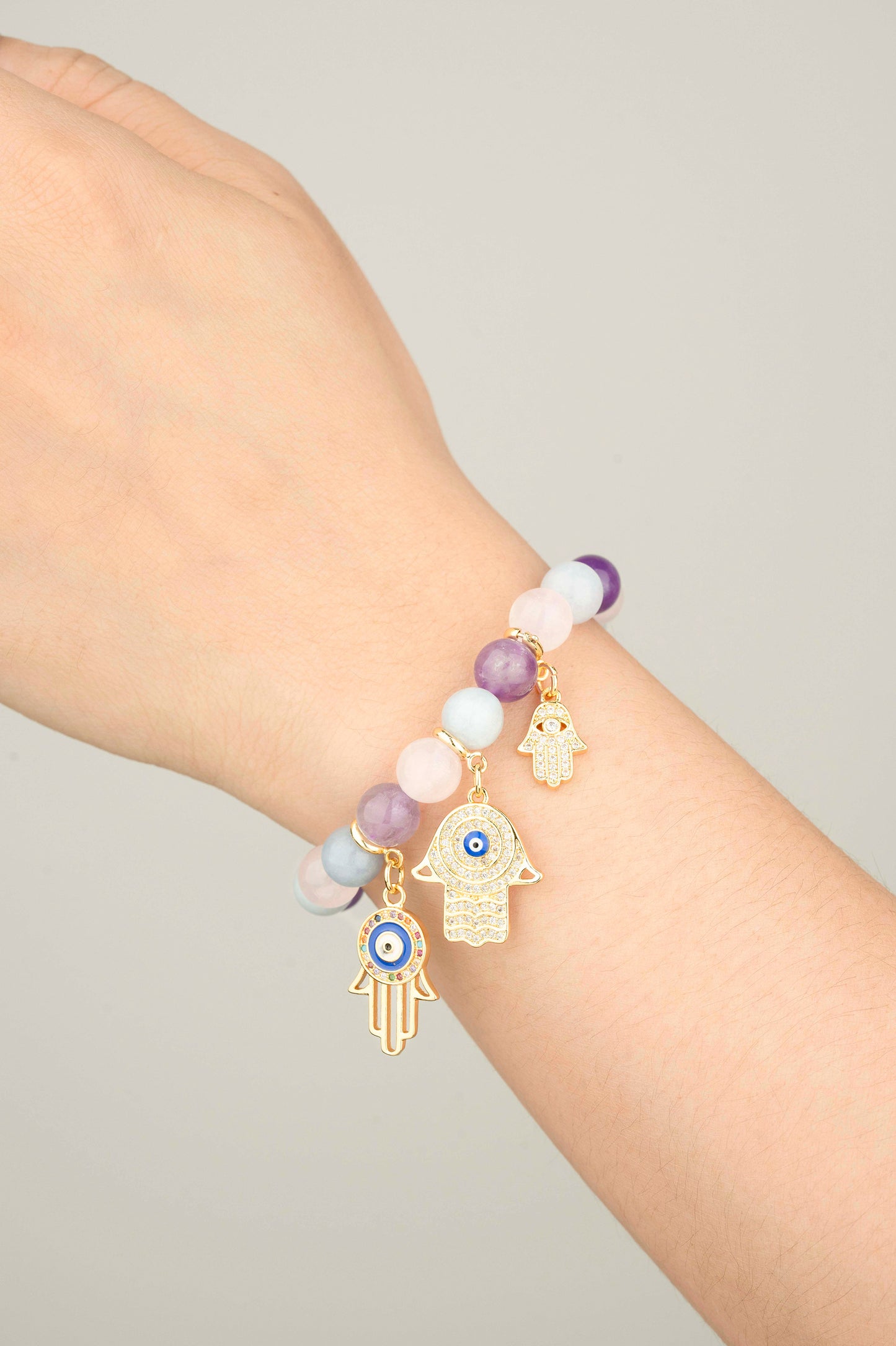 Sapphire Gaze Hamsa Pendant